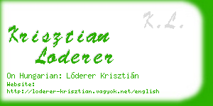 krisztian loderer business card